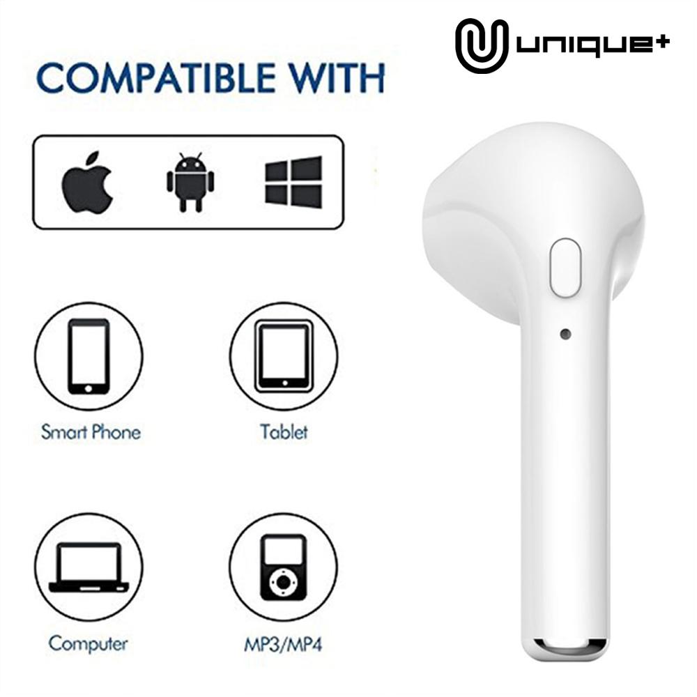 Unique Earphone HBQ I7 In-Ear Wireless Headset Bluetooth Sport Invisible Music Earbud Dengan Mikrofon Untuk iPhone Apple Samsung Xiaomi Huawei