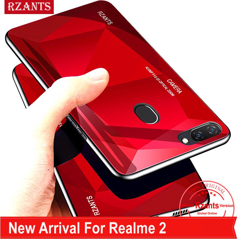 Rzants untuk OPPO Realme 2 Case Casing【diamond】luxury Kaca Antigores Ultra-Tipis Shockproof Hard Kembali Sarung Telepon Genggam