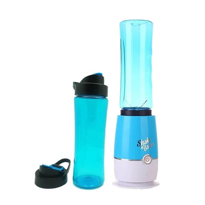 HARGA SPESIAL!!! Blender Gelas 2 Tabung BARU warna BIRU (New shake n take) - sbbw1F