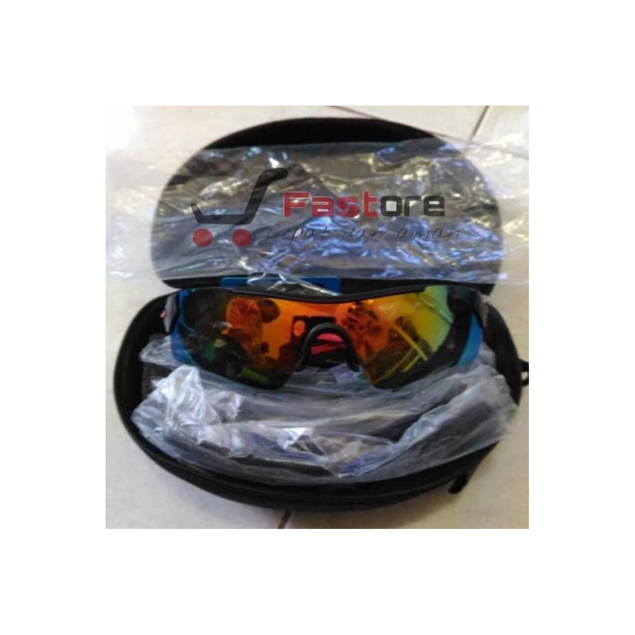 JOC Kacamata 6 Lensa Oakley Magnum Ducati Kacamata Gowes Sepeda Motor