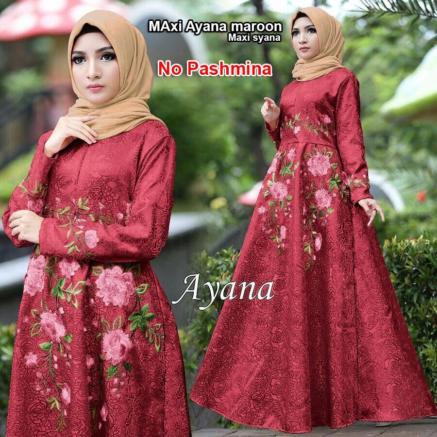 GSD - Baju Wanita/Baju Gamis Syari/Dress Muslim/Baju Muslim/ Maxi Dress Syana 