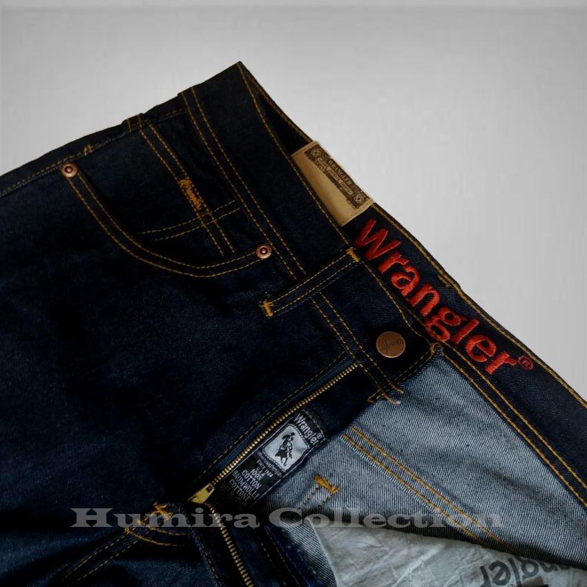 Celana Jeans Pria - Wrangler fit Skinny Branded Terbest Seller - Biru Germen