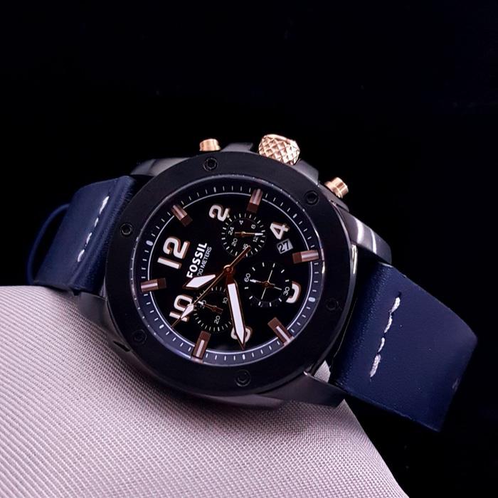Jam Tangan Pria Merk Fossil Original BM Leather S.Steel
