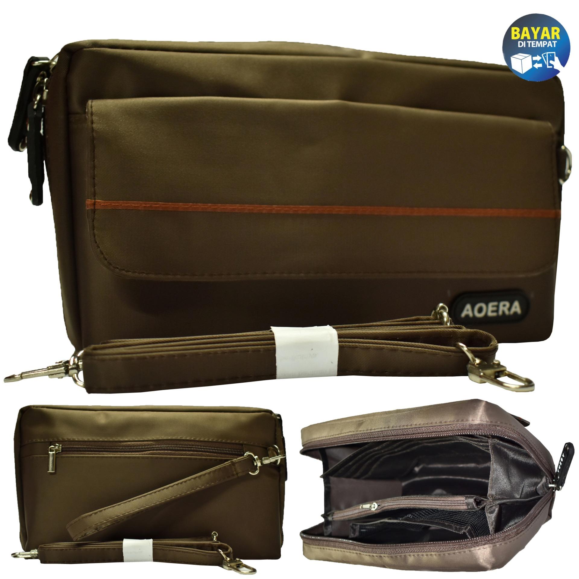 Tas wanita / Taswanita / Tas selempang wanita / Dompet Handphone / Dompet Hpo / Dompet hp / Slingbag Hpo Aoera - Coklat tua