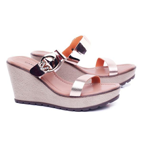 Garucci Sandal Wedges Wanita Gold - GIA 5219