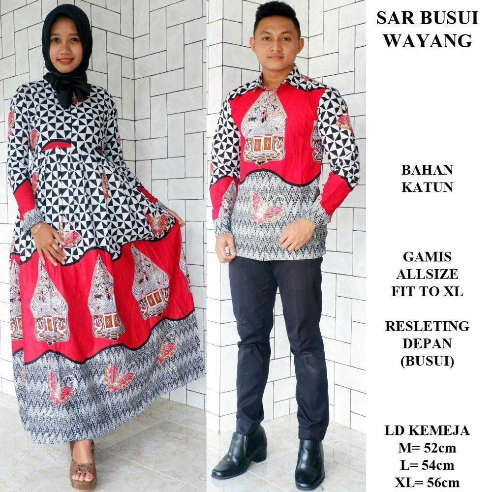 Sarimbit busui wayang - batik couple- sarimbit - gamis - gamis batik - kemeja batik - kemeja di lapak Batik Gaul Pekalongan nur_janah2611