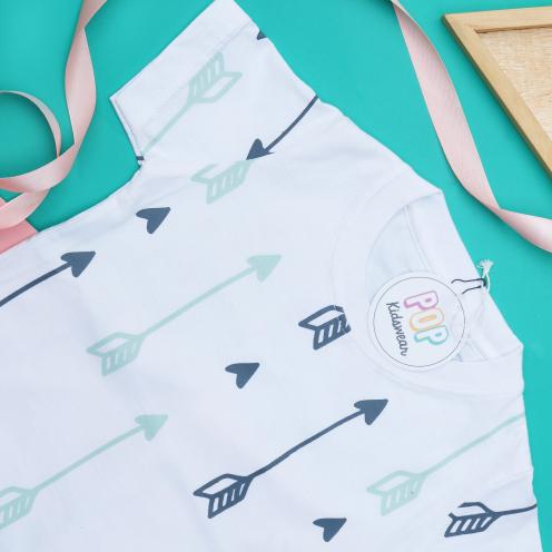 Bohemian Tee | kaos anak putih bohemian pocahontas - 4-5 tahun