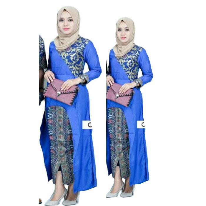 Fufuclothes Gamis Batik Putri Diana - latte