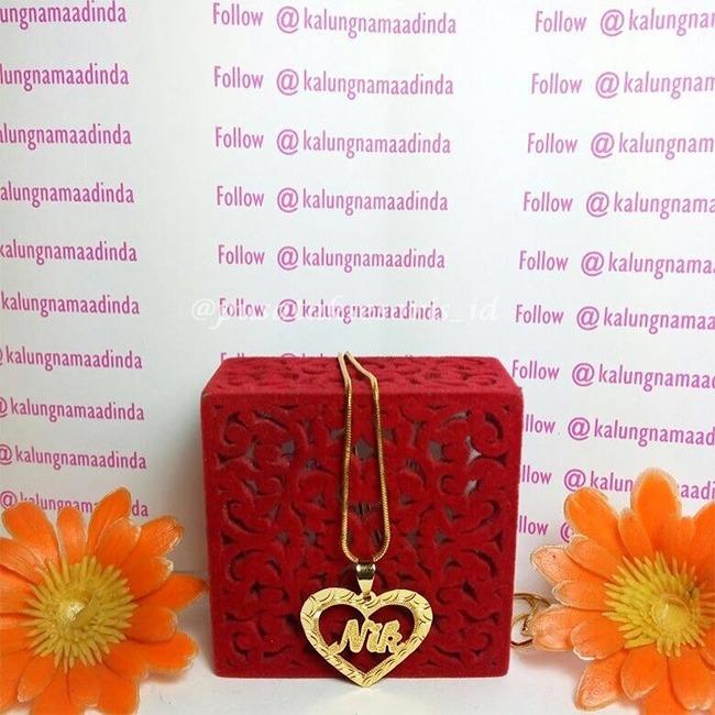 Jual Kalung Nama Gold Lapis emas 24 karat bisa cetak sesuai nama