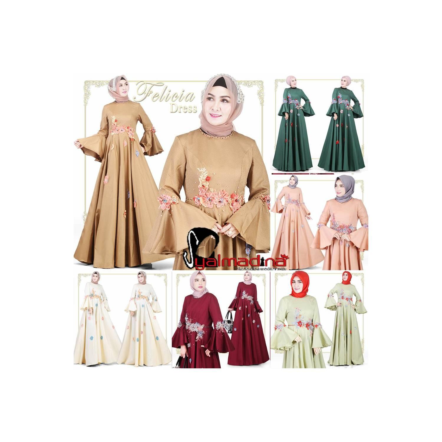 Beli Felicia Dress Navy Store Marwanto606 DRESS 366 FASHION WANITA GAMIS MUSLIM DRESS PESTA FELICIA DRESS