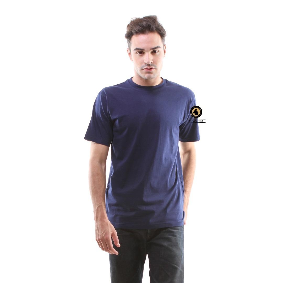 KAOS POLOS COTTON COMBED PREMIUM BANDUNG PRIA WANITA DEWASA NAVY SOLID
