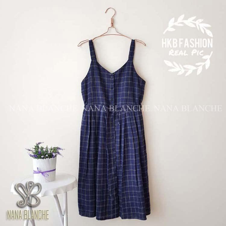 Nana Blanche Atha Overalls Rok Panjang Wanita - 8857 Biru Tua