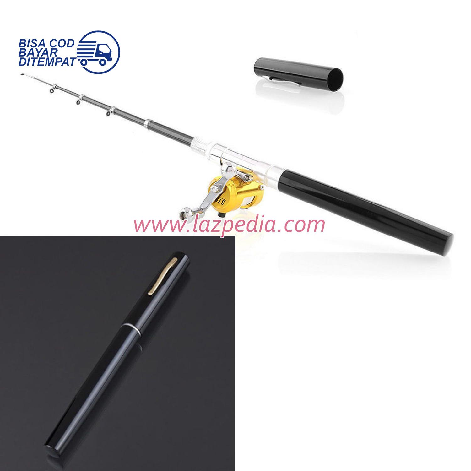 Laz COD - Mini Portable Extreme Pen Fishing Rod Length 1 M / Pancing Pena / Hitam - Lazpedia
