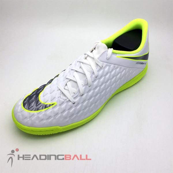 Sepatu Futsal Nike Original Hypervenom 3 Club IC White Volt AJ3808-107