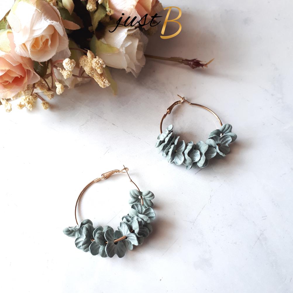 Anting Korea Multicolor Flower Hula Hoop E049