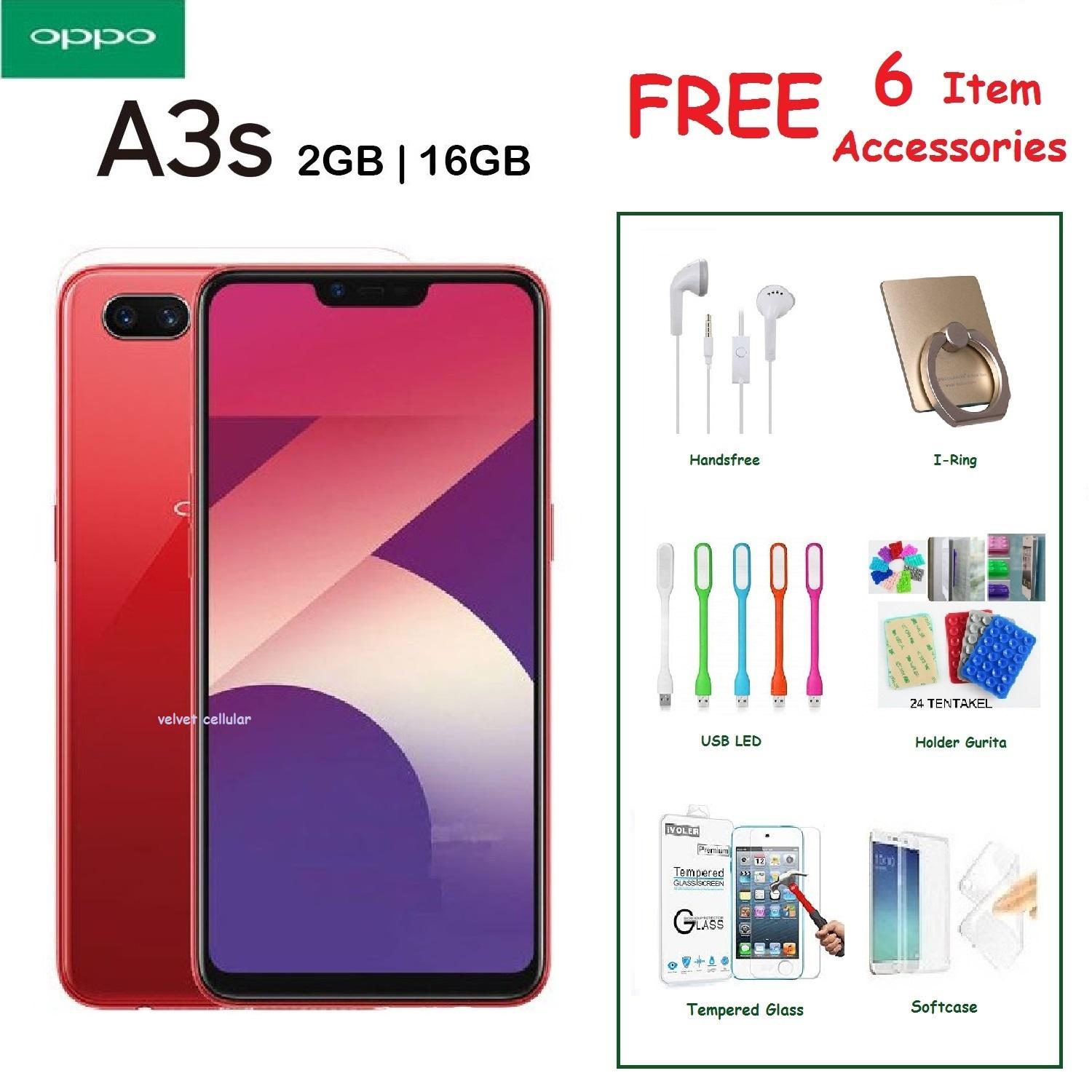 OPPO A3S [2/16GB] + Free New 6 Item Accessories