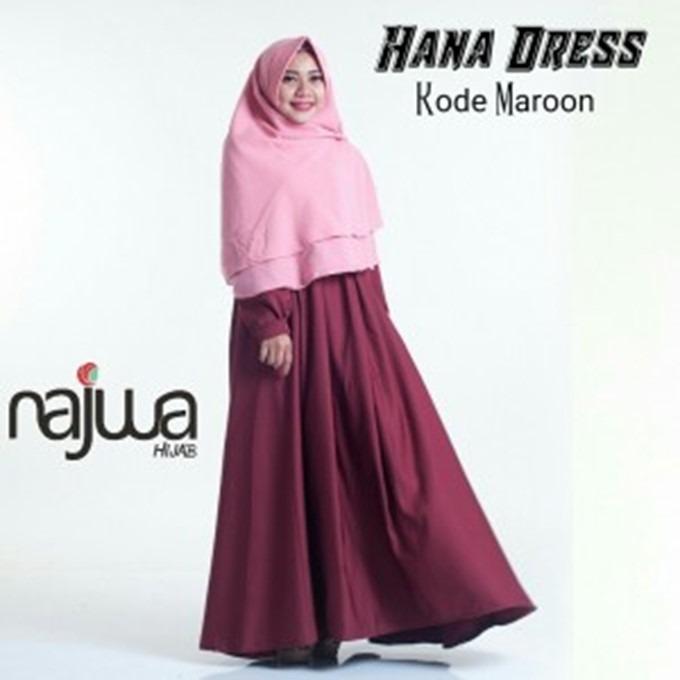Baby Talk Club Gamis Polos Hanna Gamis Syari Baloteli Super Busui Gaun Pesta Panjang Baju Hijab Terusan Pengajian Wanita Muslimah Dress Lengan Panjang Long Dress Casual Wanita - Dress Gamis Lebaran