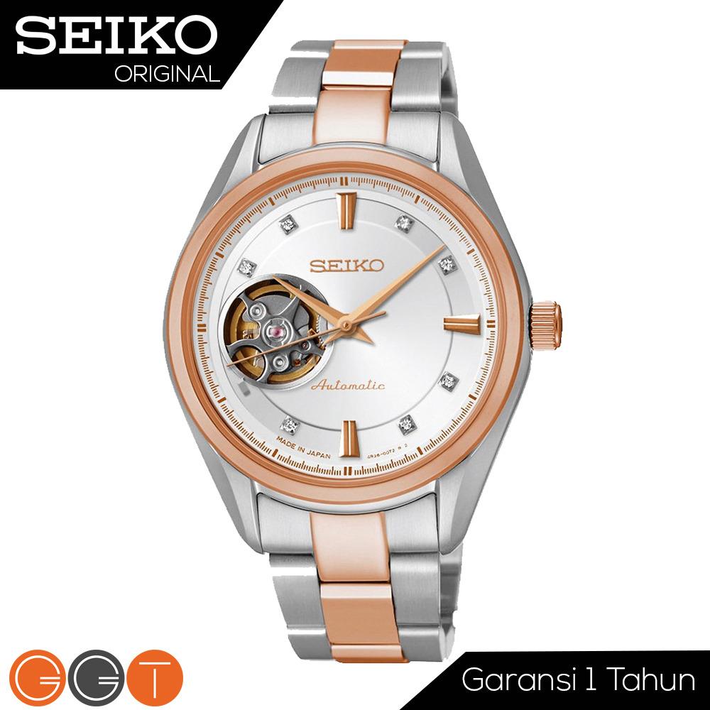 Seiko 5 Sport Automatic Presage - Jam Tangan Wanita - Strap Stainless Stell - SSA866J1 - Silver Gold Promo