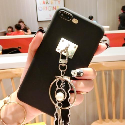 OPPO Selubung Ponsel Sarung Gel Silika Versi Kolej dari Tren Sabuk Kain Hitam atau Merah