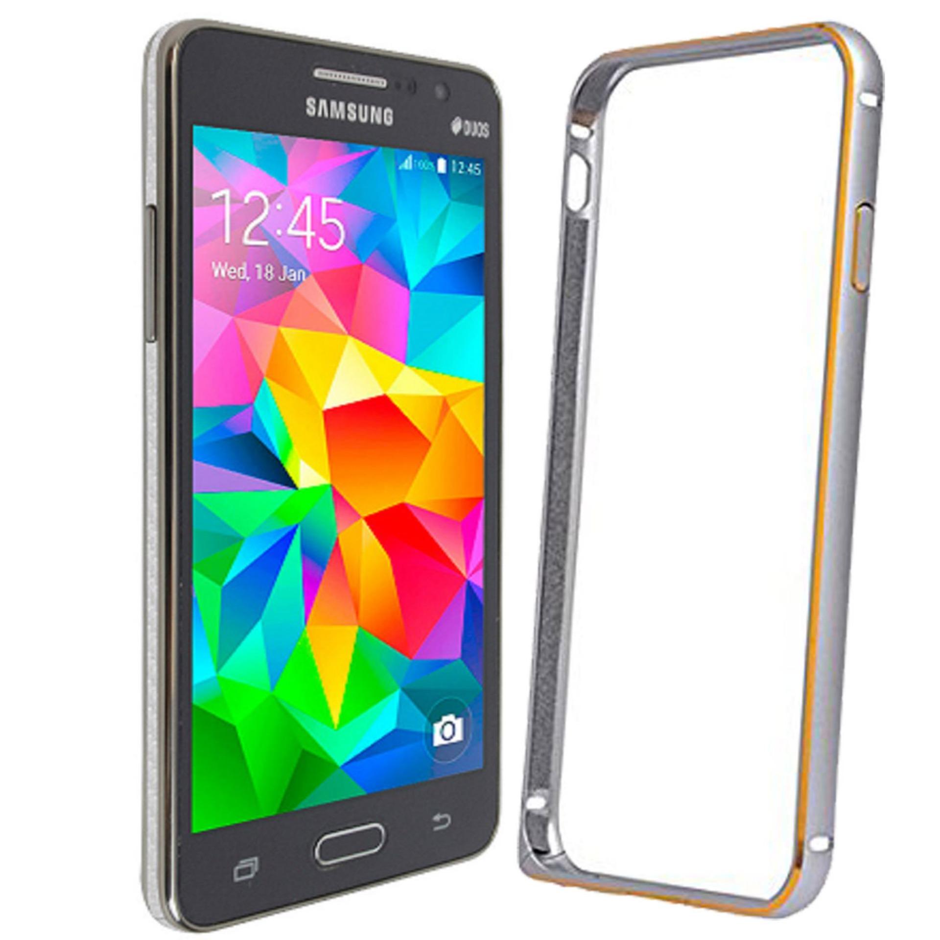 Aluminium Bumper Stainless Metal Bezel List for Samsung Galaxy J2 (2015) / J200 / 4G LTE Duos - Silver