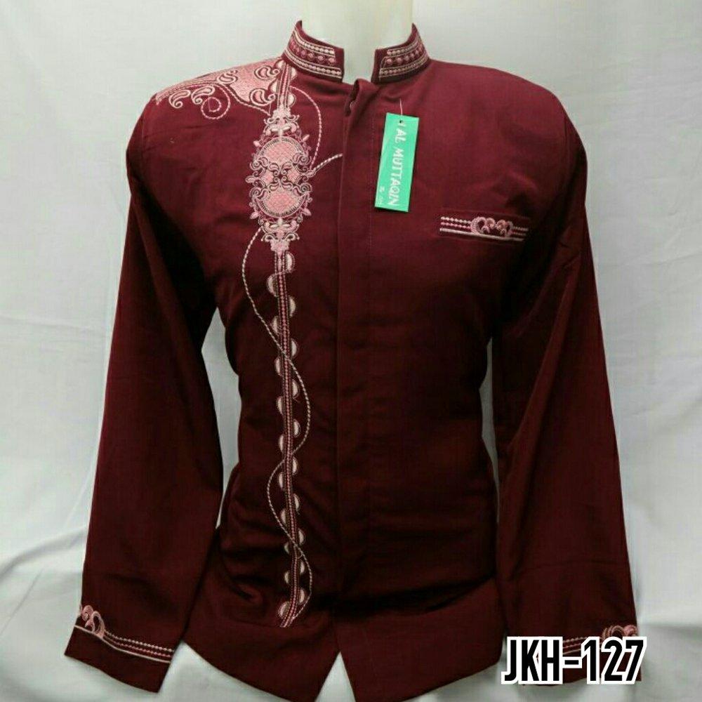 Baju Koko Busana Muslim Laki - Laki Baju Murah Jasko Jas Koko Merah Lengan Panjang Motif Terbaru Al Muttaqin Pasar Tasik Tanah Abang Jakarta JKH 127 di lapak Al Muttaqin Collection produsenbajukoko