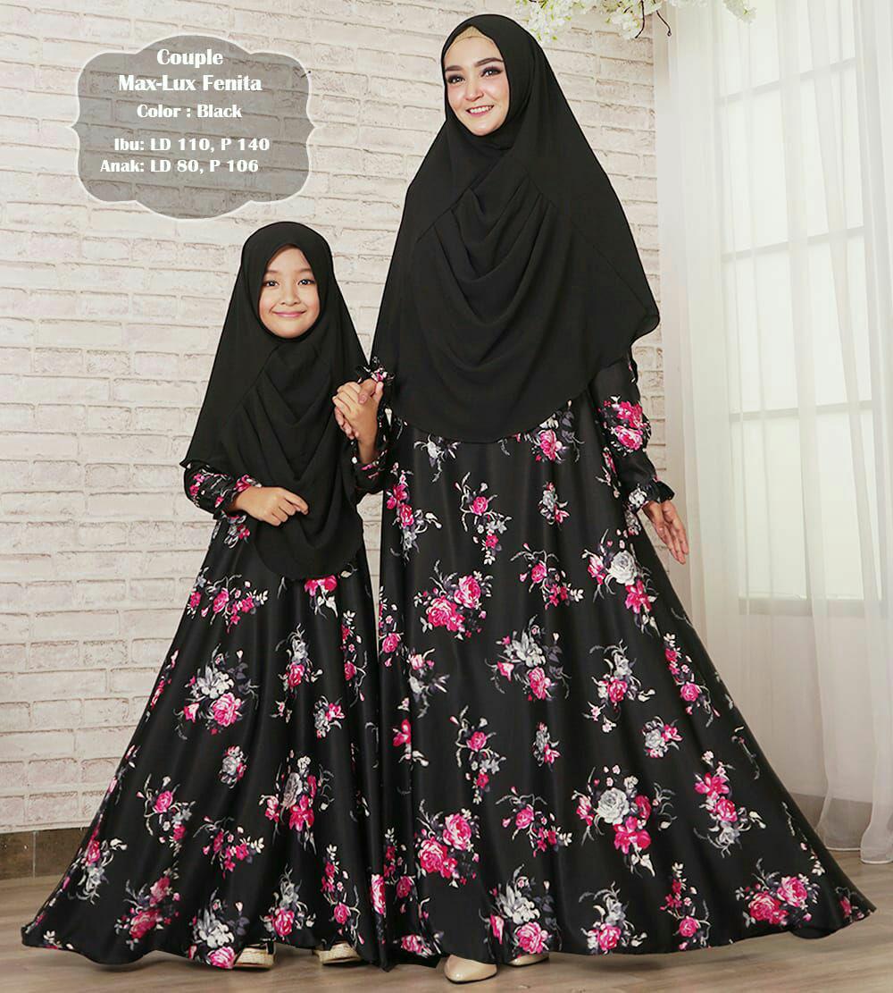 Silentriver88 gamis muslim syar'i maxmara lux fenita ibu dan anak couple