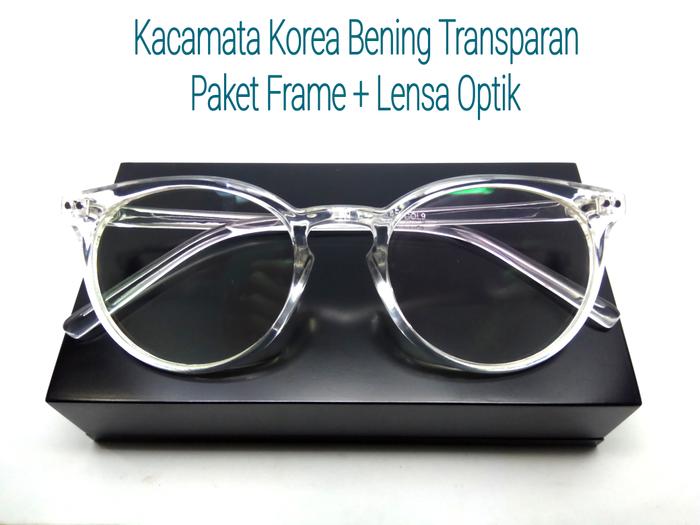 DISKON Kacamata Transparan bening kacamata korea transparan(Frame + Lensa) TERMURAH
