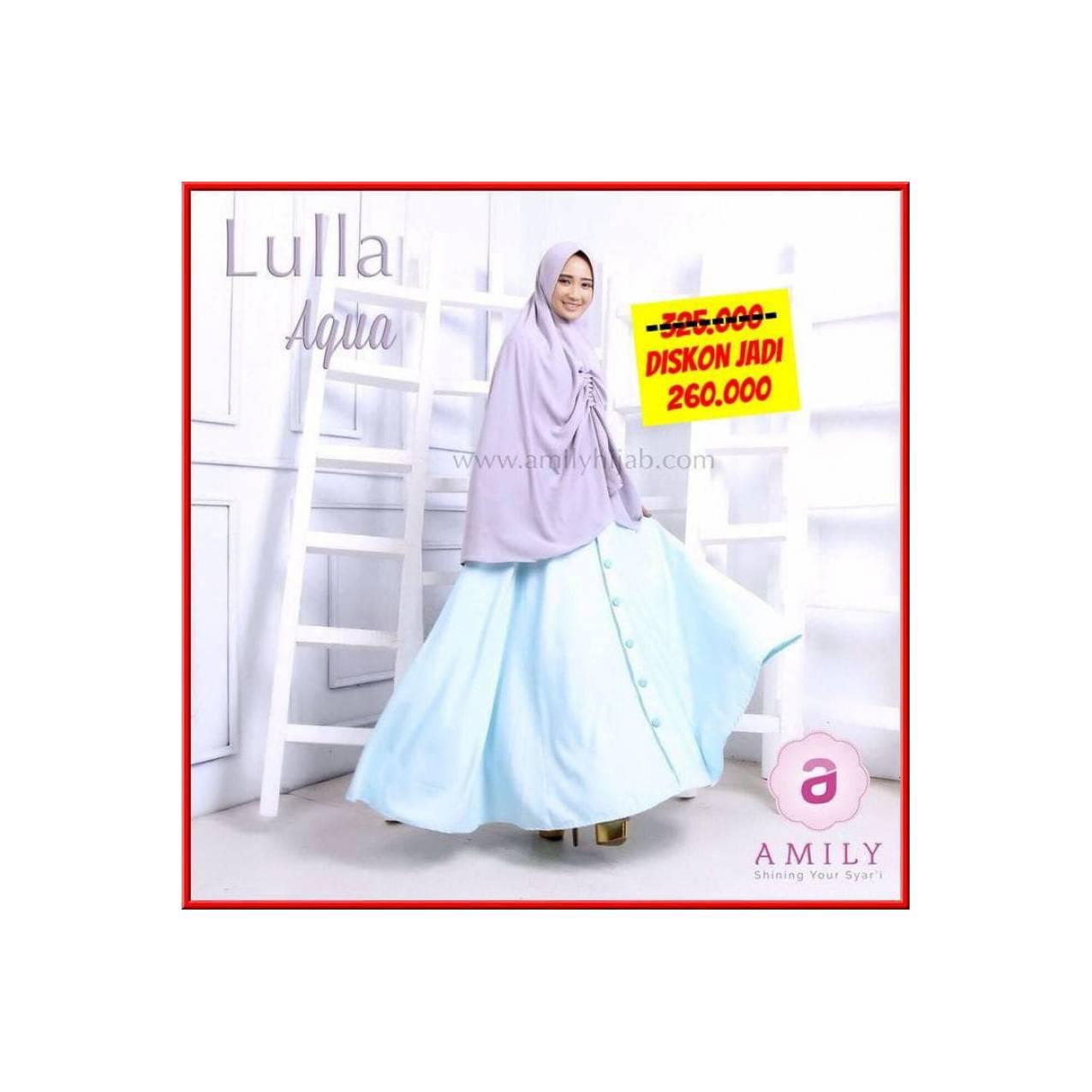 PROMO BEST SELLER Gamis Amily Lulla Dress Aqua baju muslim wanita baj