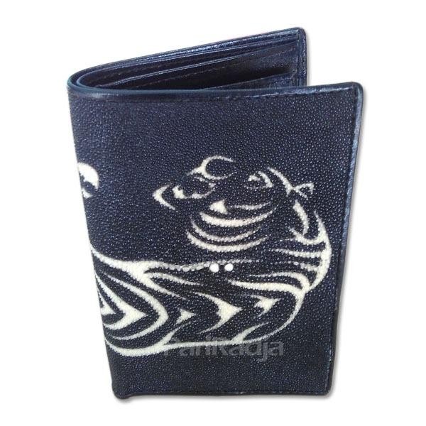 Dompet Pria Kulit Ikan Pari Panjang Hitam Naga