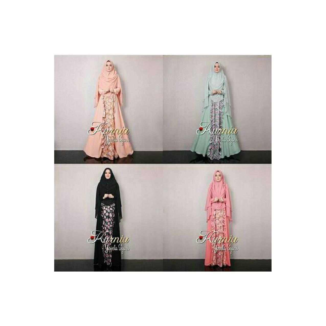 yovela syari with swarosky by kurnia / gamis pesta anggun