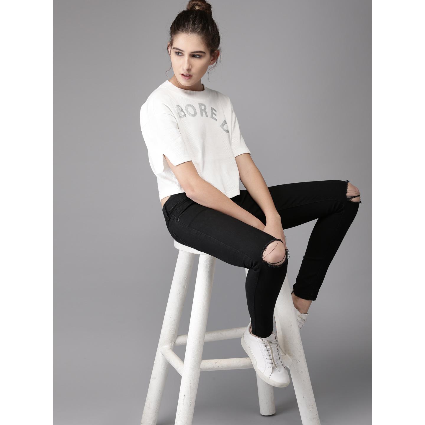List Harga Celana Jeans Wanita Motif Sobek Termurah Oktober 2018 JEANS WANITA RIPED cELANA JEANS MOTIF SOBEK WANITA