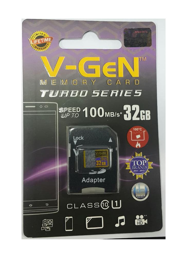 Micro SDXC V-GeN Turbo 32GB + Adapter Class 10 100MB/S - MicroSD VGEN Memory HP