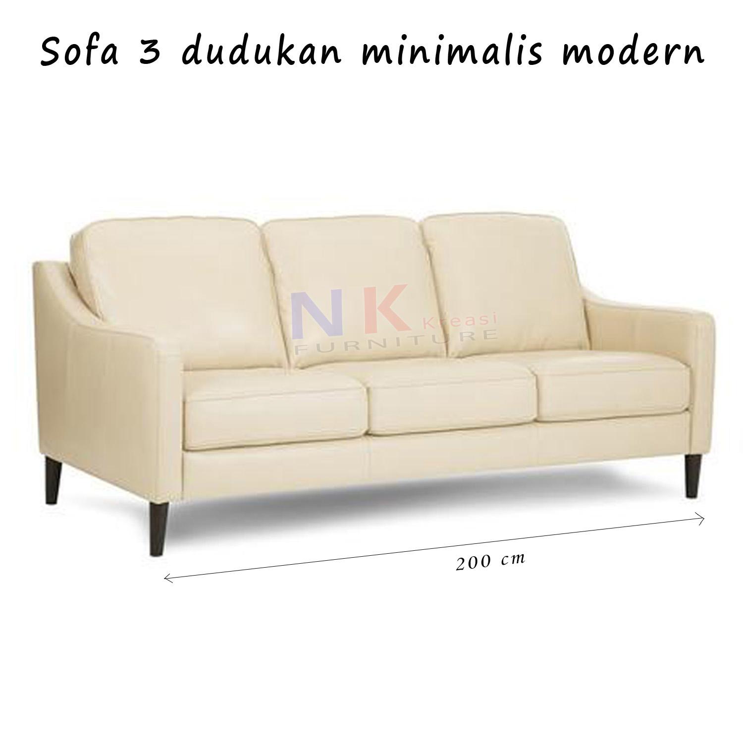 Sofa 3 dudukan minimalis, 3 seater mewah , modern , custom - JABODETABEK ONLY