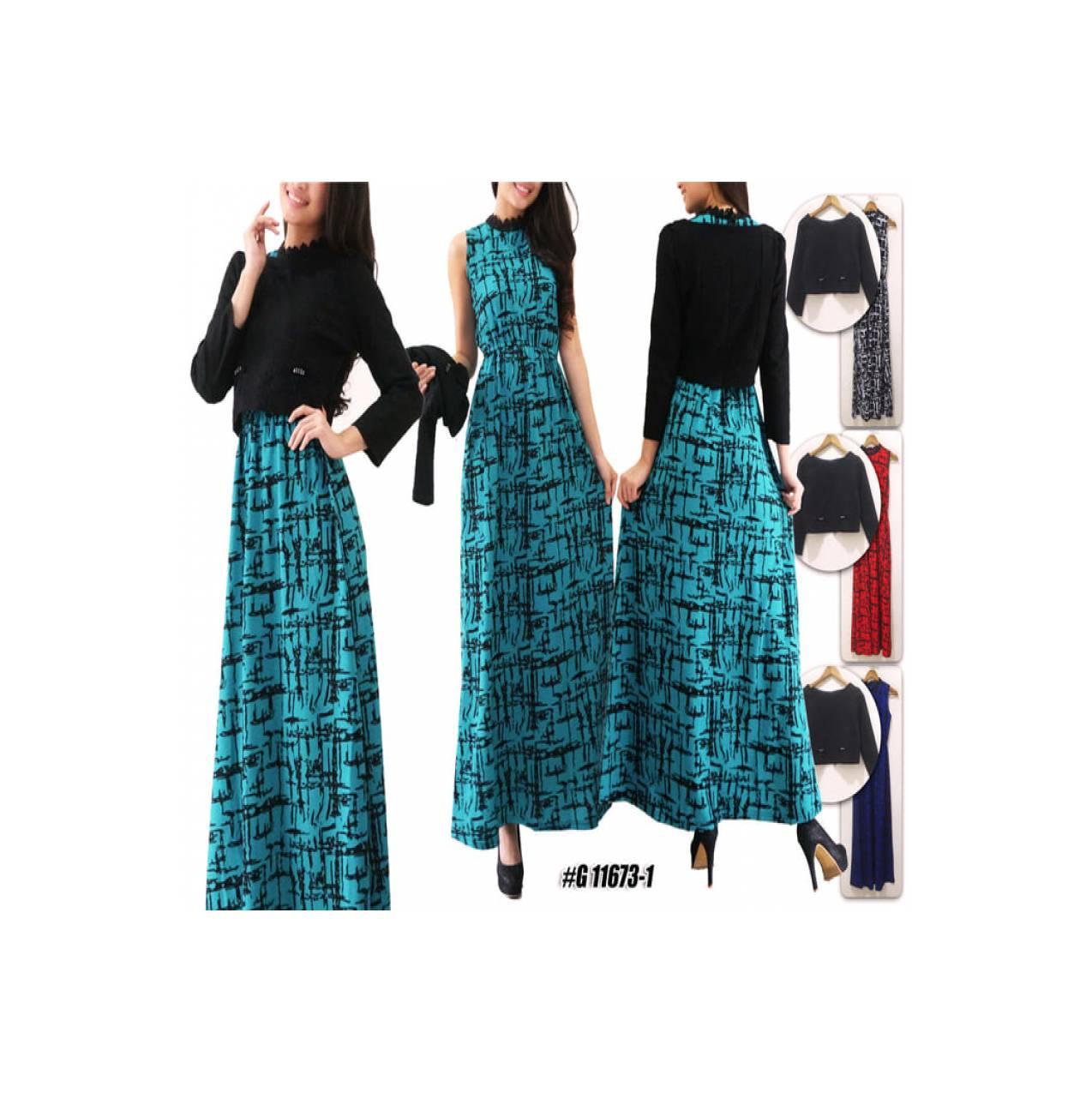 Gamis Maxi Zaskia / Gamis Renda / Dress / Busana Muslim / Brukat Renda