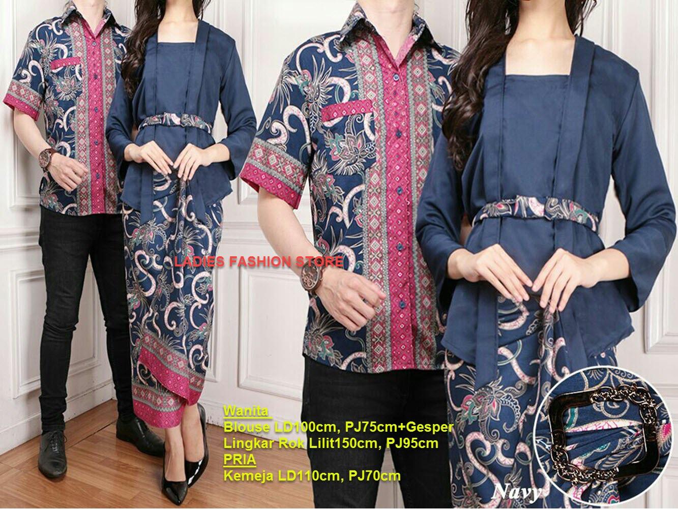 Batik Couple/ Batik Pasangan Wanita dan Pria Modern Keluarga / Batik Murah / Batik Lebaran / Batik Bahan Adem / Baju lebaran Baru 2018 / Batik Gamis / Kemeja Pria Batik/ Atasan Pria / Setelan Batik (ntasi) 7T - NAVY BIRU DONGKER / Pakaian Batik Muslim