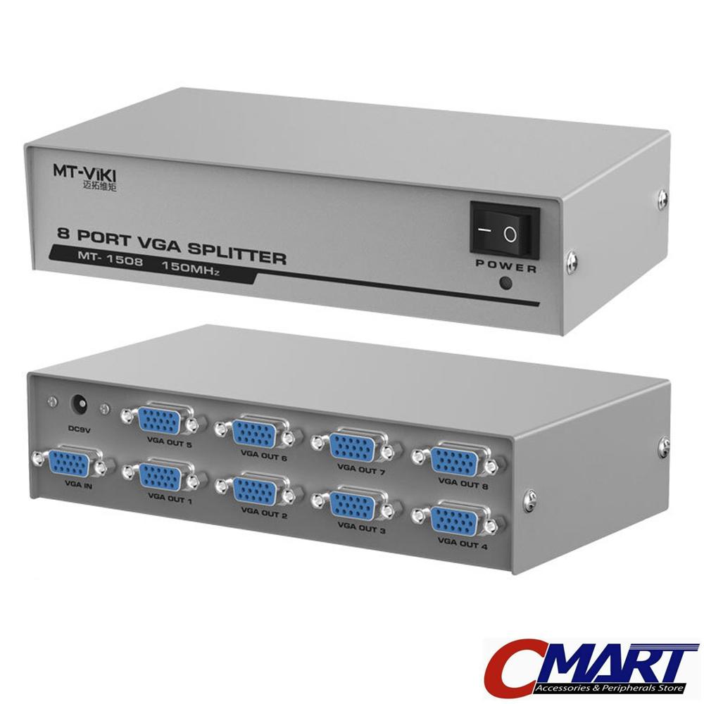 MT-Viki 8 Port VGA Splitter Spliter Split Kabel Ports - MTK-MT-1508