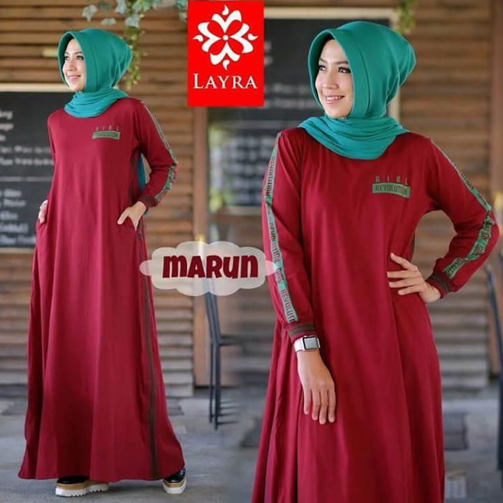 Baju Muslim Modern Gamis “Ria” Dress Baju Combed Baju Teusan Wanita Baju Terusan Terbaru Wanita  Gamis Syari Baju Muslim Terbaru 2018