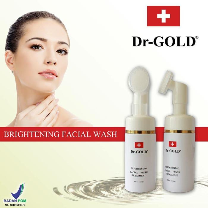 KOKO KOSMETIK- Dr. GOLD BRIGHTENING FACIAL WASH TREATMENT / LEBIH DARI SEKEDAR PEMBERSIH BIASA - ORIGINAL BPOM 125ml