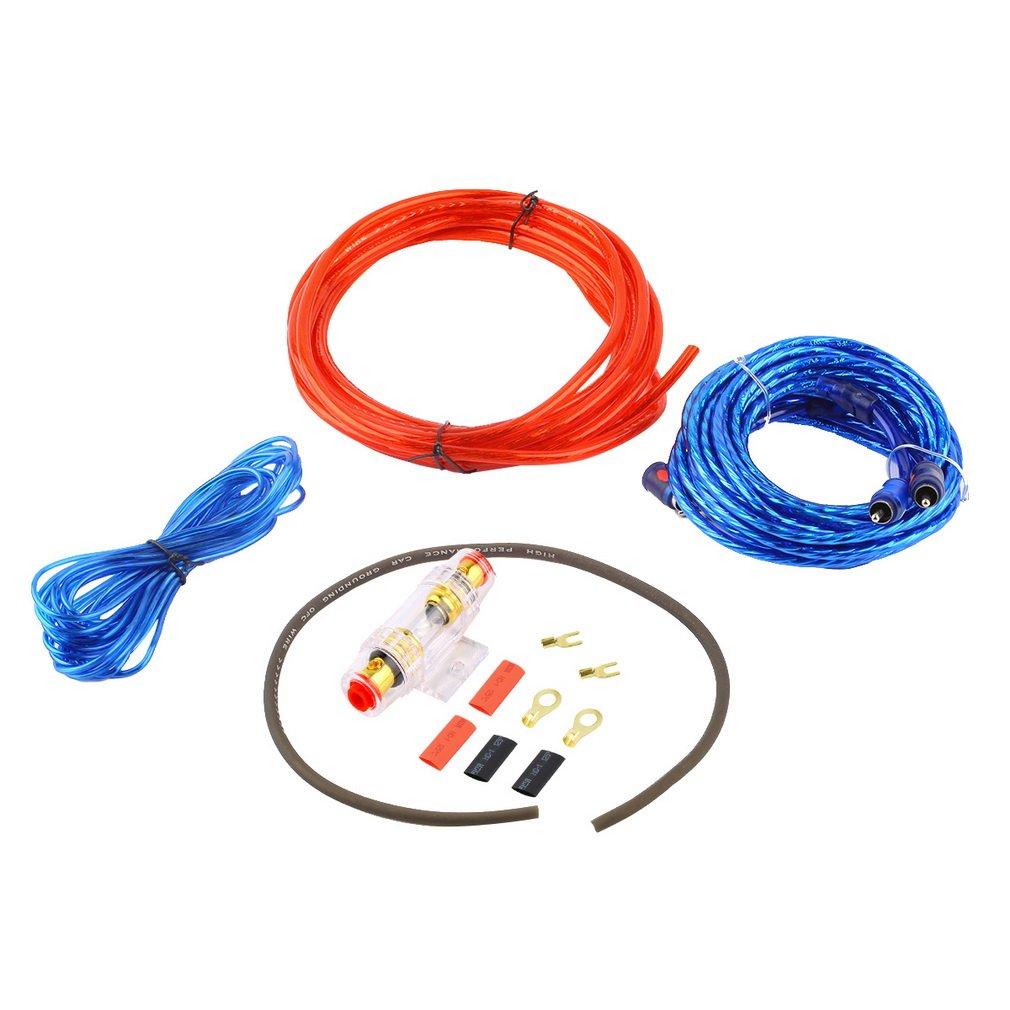ELEC 800W 8GA Car Audio Subwoofer Amplifier AMP Wiring Fuse Holder Wire Cable Kit