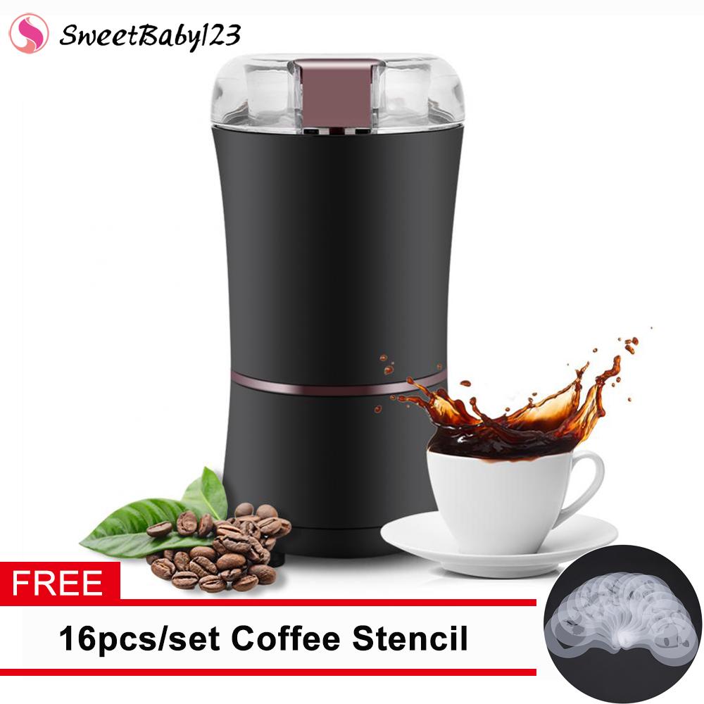 【Hadiah gratis】400 W Elektrik Kopi Mill Grinder Kacang Bumbu Kacang Grinding Mesin dengan Pisau Anti Karat-Internasional