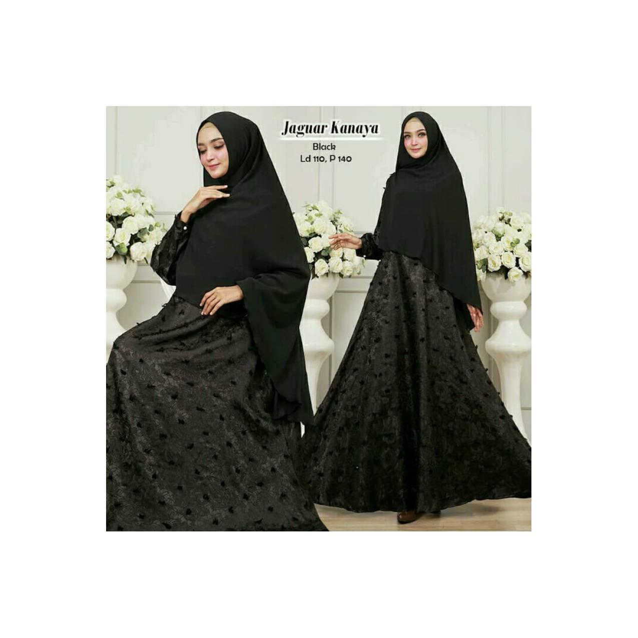 GAMIS SYARI JAGUAR KANAYA HITAM