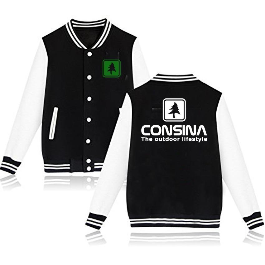 Do More Store Jaket Baseball Consina White Green - Black White Premium