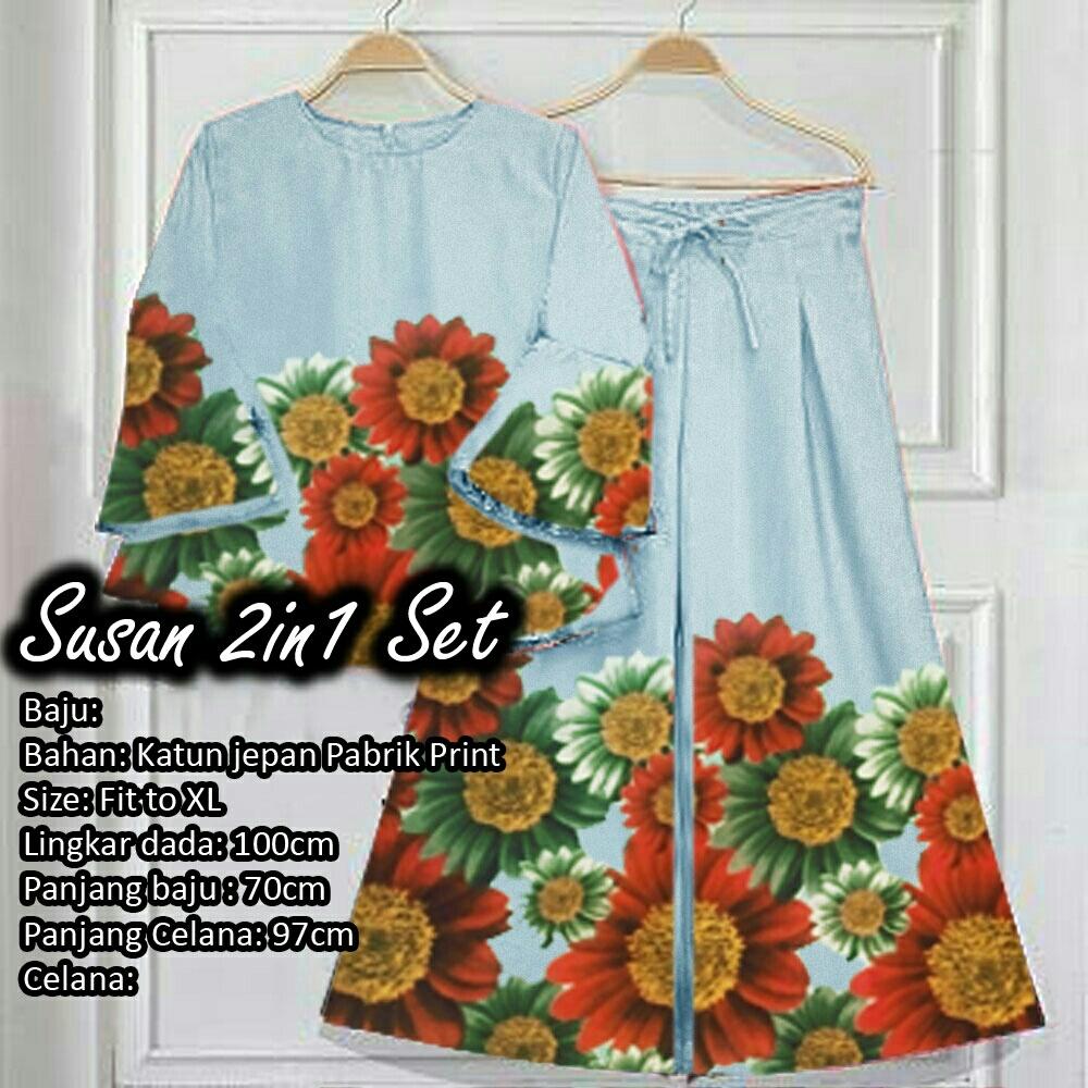 Elia Baju Setelan Kulot,Setelan Baju Dan Celana Wanita Untuk Lebaran Best Seller KeKinian