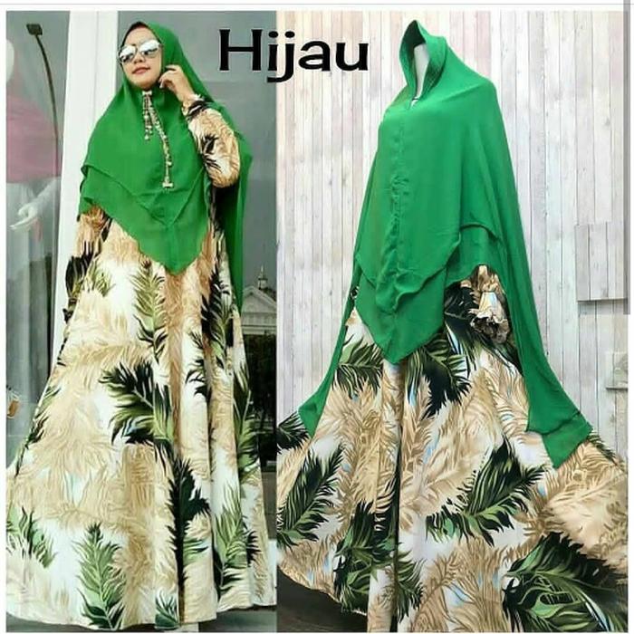 Adzra Gamis Murah syari/busana muslim wanita - Adonia Dress - Hijau