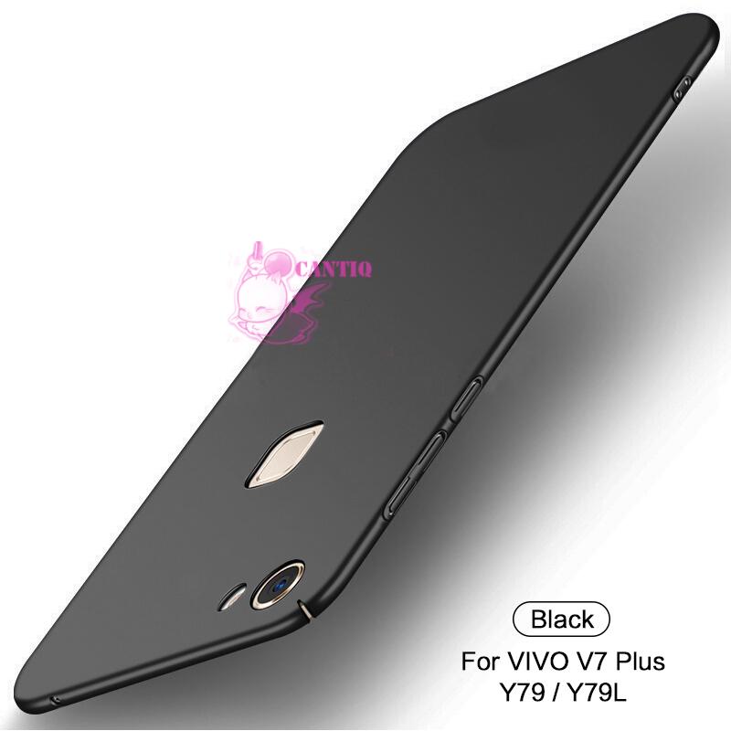 QCF Case Vivo V7 Plus Hard Slim Black Mate Anti Fingerprint Hybrid Case Baby Skin Vivo V7 Plus / Baby Hardcase Vivo V7 Plus / Baby Skin Vivo V7 Plus / Casing Vivo V7 Plus / Case Vivo V7 Plus - Hitam / Black