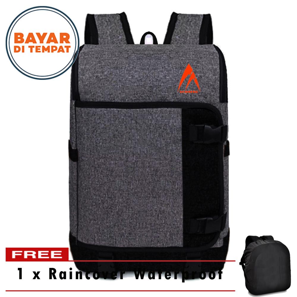 Metric Ransel Backpack Tas Ransel Laptop 17 Inchi RA00043 Polyester Serat Kanvas Original - Grey