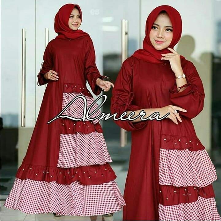 Original Baju Muslim Almeera Dress Balotely Baju Gamis Muslim Panjang Maxy Kekinian Pakaian Wanita Hijab Syari Kaftan Fashion Cewek Trendy Gaun Modis Murah
