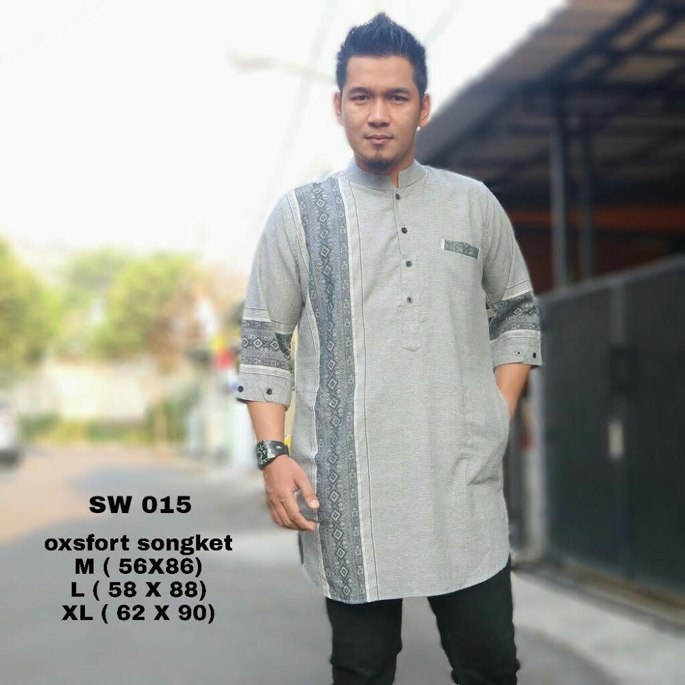 ULTIMOSHION - BAJU KOKO SONGKET / KEMEJA PRIA MUSLIM / GAMIS PRIA