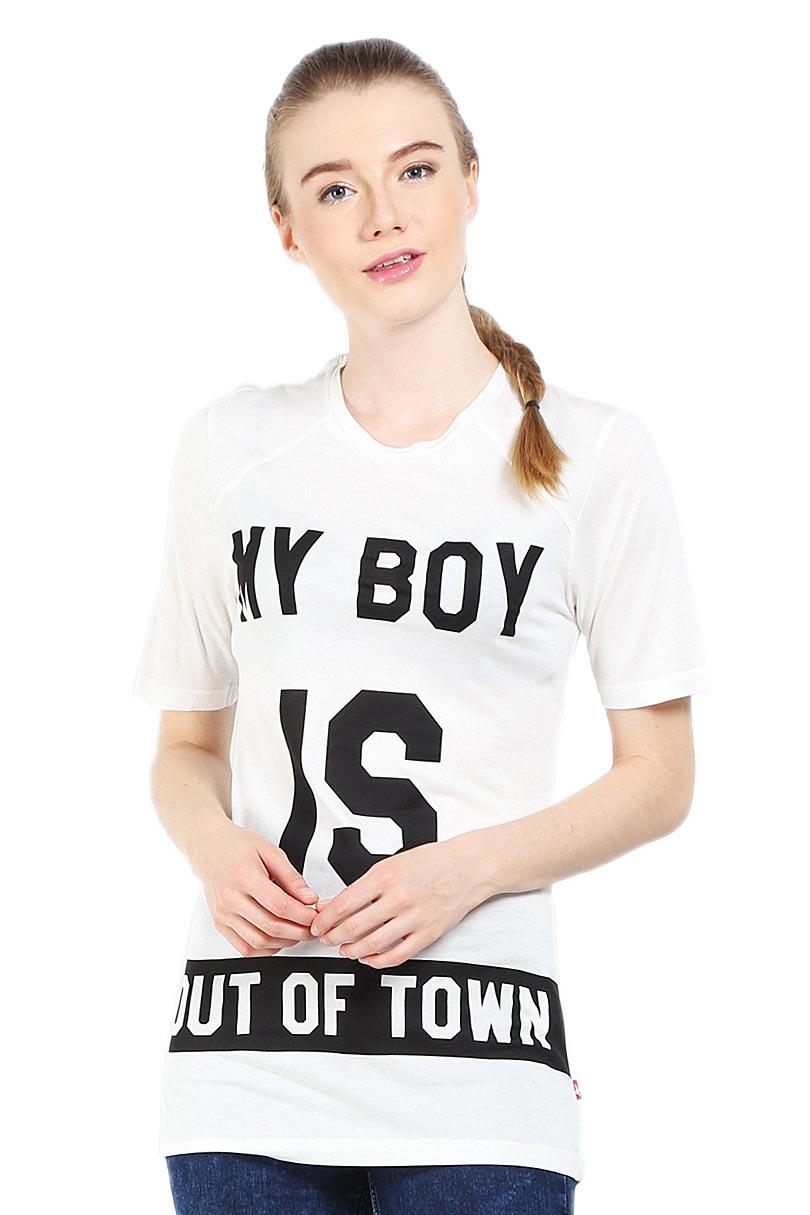 Cardinal Girl Fashion Pakaian T-Shirt Wanita Laiat00015P.08A T-Shirt White