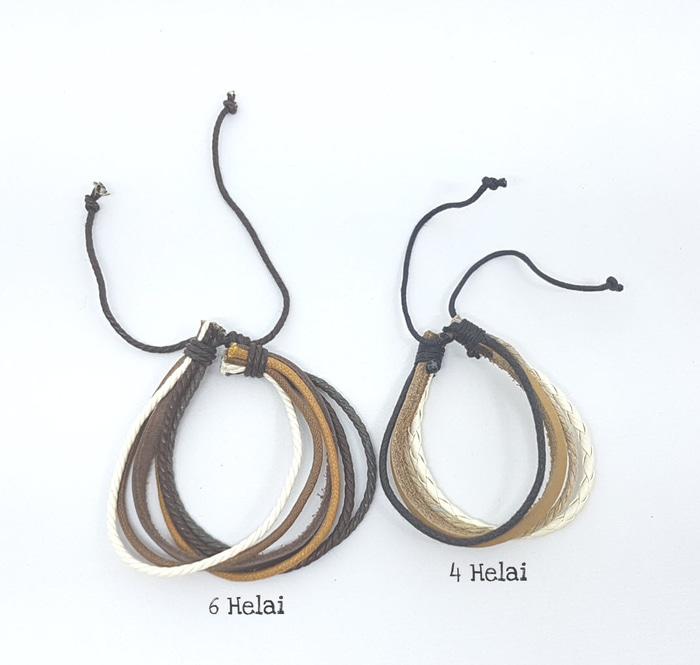 Gelang Kulit Tali Pria Wanita Gelang Gaul Retro Style Bracelet